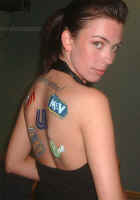 Body Art: Corporate Logos On Hostess