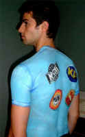 Body Art: Male Host -  Naked Torso Painted With Shirt And Corporate Logos