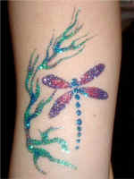 Glitter Tattoo: Dragonfly