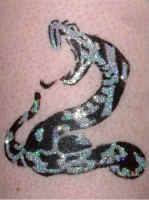 Glitter Tattoo: Silver Snake