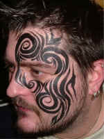 Temp Tattoo: Tribal Half Face